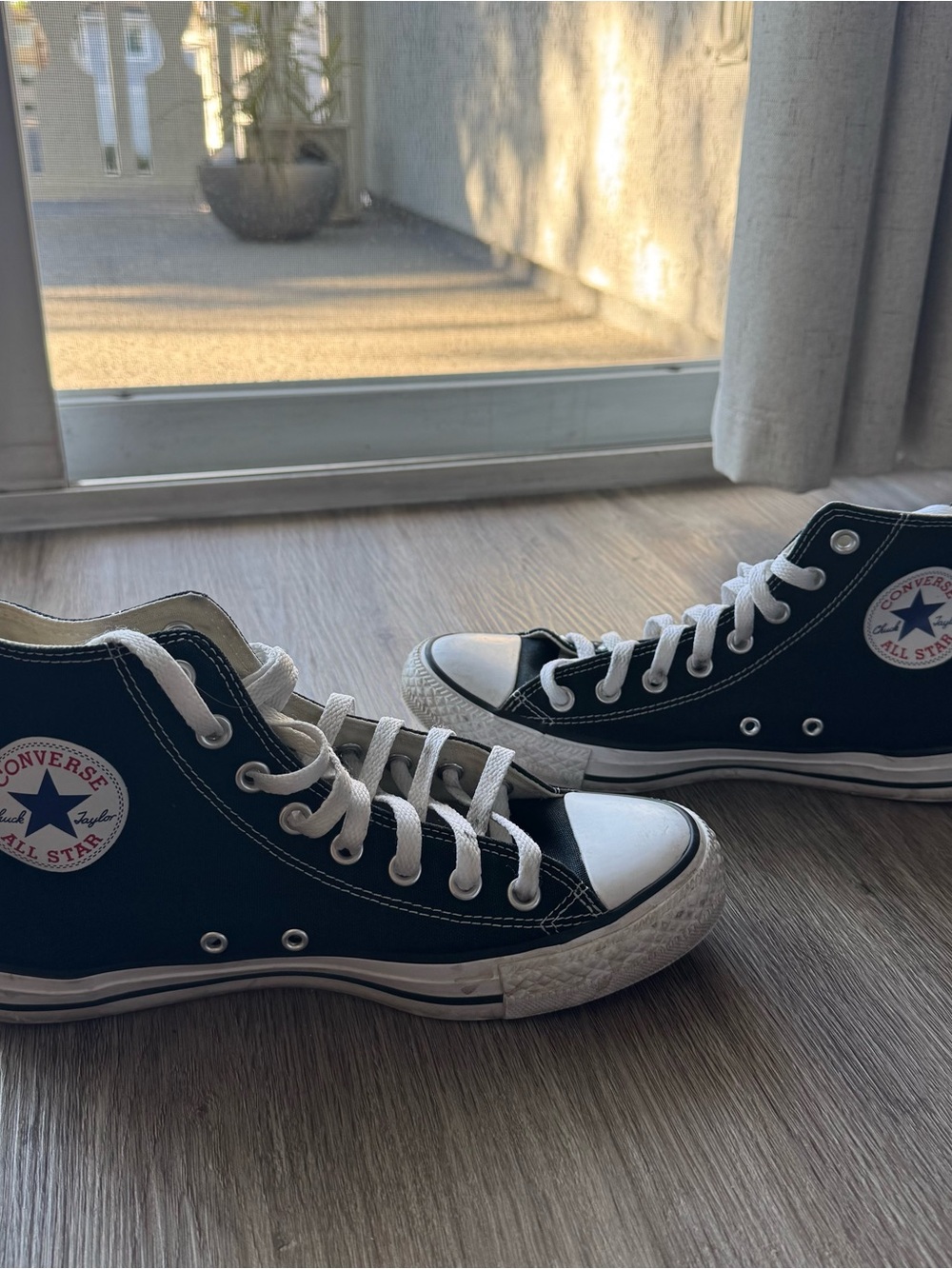 Converse Black and White High-Top Sneakers
